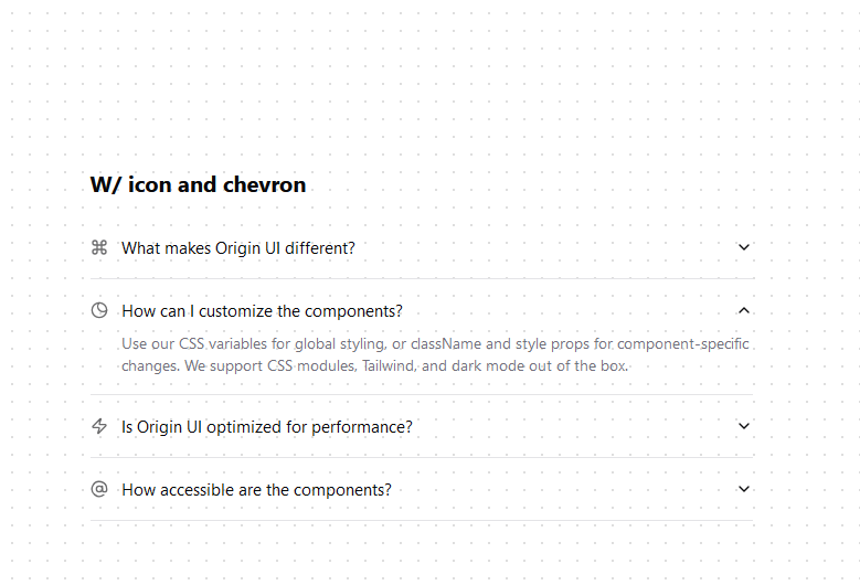 Accordion with Icon and Chevron